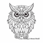 Colorful Geometric Owl Coloring Pages for Creatives 4