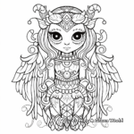 Colorful Girl Owl Coloring Sheets 4