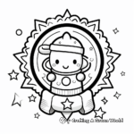 Colorful Graduation Badge Coloring Pages 2