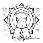 Colorful Graduation Badge Coloring Pages 3