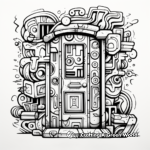 Colorful Graffiti Door Coloring Pages 3