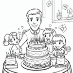 Colorful Happy Birthday Banner for Teacher Coloring Pages 1