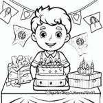 Colorful Happy Birthday Banner for Teacher Coloring Pages 3