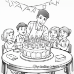 Colorful Happy Birthday Banner for Teacher Coloring Pages 4