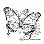 Colorful May Butterflies Coloring Pages 2
