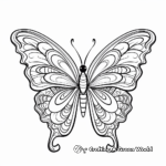 Colorful May Butterflies Coloring Pages 4