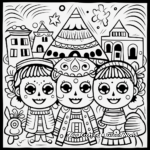 Colorful Mexican Fiesta Coloring Pages 2