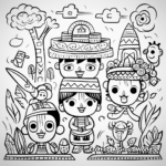 Colorful Mexican Fiesta Coloring Pages 4