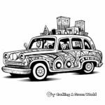Colorful Mexican Taxi Coloring Pages 2