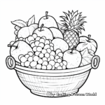 Colorful Mixed Fruit Basket Coloring Pages 1