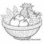 Colorful Mixed Fruit Basket Coloring Pages 3