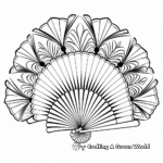 Colorful Paper Fan Coloring Sheets 2