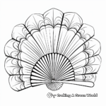Colorful Paper Fan Coloring Sheets 3