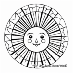 Colorful Paper Fan Coloring Sheets 4