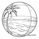Colorful Rainbow Beach Ball Coloring Pages 1