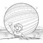 Colorful Rainbow Beach Ball Coloring Pages 2
