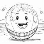 Colorful Rainbow Beach Ball Coloring Pages 4
