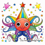 Colorful Rainbow Octopus Coloring Pages for Adults 2