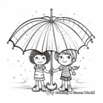 Colorful Rainbow Umbrella Coloring Pages 1