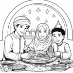 Colorful Ramadan Mubarak Coloring Pages 1