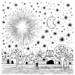 Colorful Summer Fireworks Display Coloring Pages 2