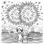 Colorful Summer Fireworks Display Coloring Pages 3