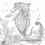 Colorful Tropical Seahorse Coloring Pages 2