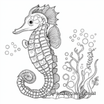 Colorful Tropical Seahorse Coloring Pages 3