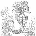 Colorful Tropical Seahorse Coloring Pages 4
