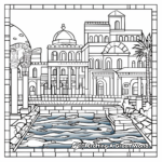Colorful Venetian Mosaic Coloring Pages 1