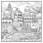 Colorful Venetian Mosaic Coloring Pages 4