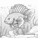 Coloring Book Pages: Lionfish and its Prey 2