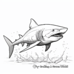 Coloring Images of a Bull Shark Catching Fish 2