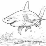 Coloring Images of a Bull Shark Catching Fish 4