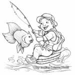 Coloring Page of a Cod Fisherman Catching Cod 4