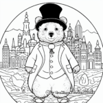 Coloring Pages Featuring Groundhog Day Folklore 1