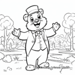 Coloring Pages Featuring Groundhog Day Folklore 2