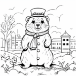 Coloring Pages Featuring Groundhog Day Folklore 3