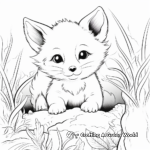 Coloring Pages of a Fox in Its Den 2