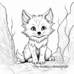 Coloring Pages of a Fox in Its Den 3