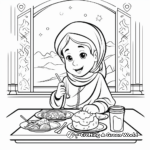 Coloring Pages of Delicious Iftar Meal 4