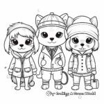 Coloring Pages of Dogs and Cats in Clothes 4