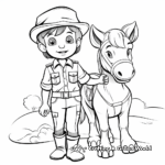 Coloring Pages Of Friendly Zoo Keeper 2