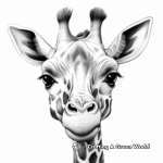 Coloring Pages of Giraffes with Different Head Tilt Positions 2