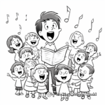 Coloring Pages of Students Singing Birthday Song to Teacher 1