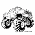 Comic-style Police Monster Truck Coloring Pages 3