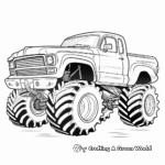 Comic-style Police Monster Truck Coloring Pages 4