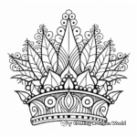 Complex Crown Pattern Coloring Pages 3