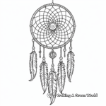 Complex Dream Catcher Art Coloring Pages for Adults 1