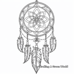 Complex Dream Catcher Art Coloring Pages for Adults 3